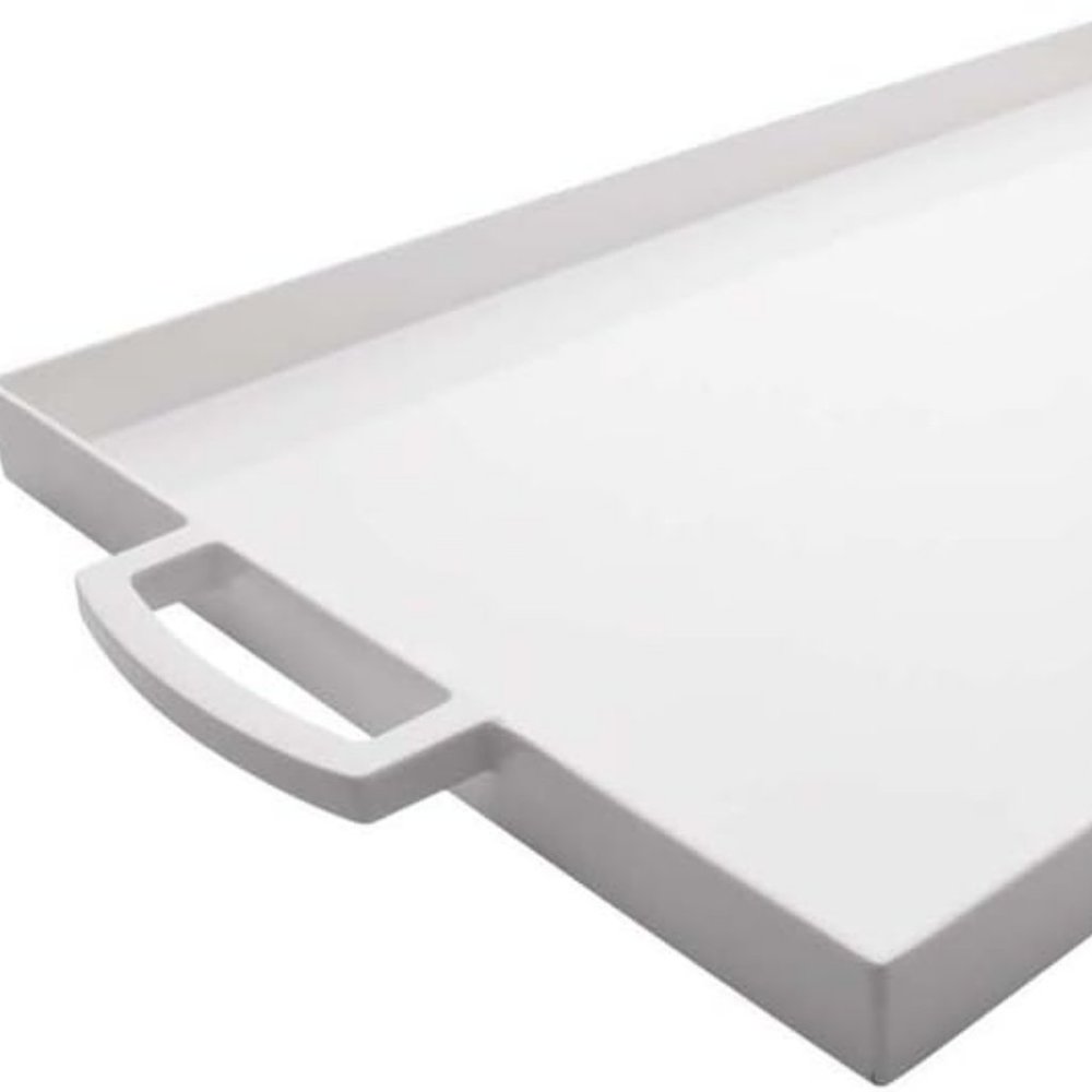 White Rectangle Melamine 19-inch Serving Tray